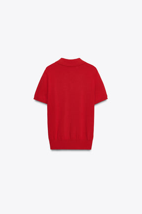 SHORT SLEEVE KNIT POLO SHIRT - Image 4