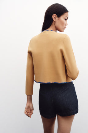 CARDIGAN WITH CONTRAST EMBROIDERY - Image 7