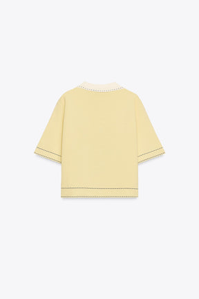 Strick-Polo-Cardigan