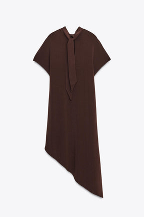 MIDI TUNIC DRESS WITH BOW - Image 7