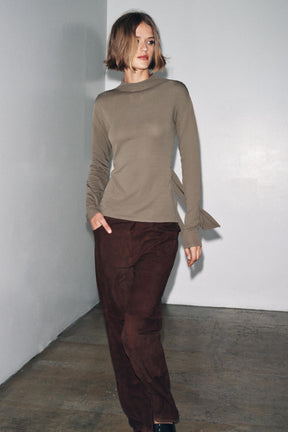 KNIT TOP WITH TIE BACK - Image 4