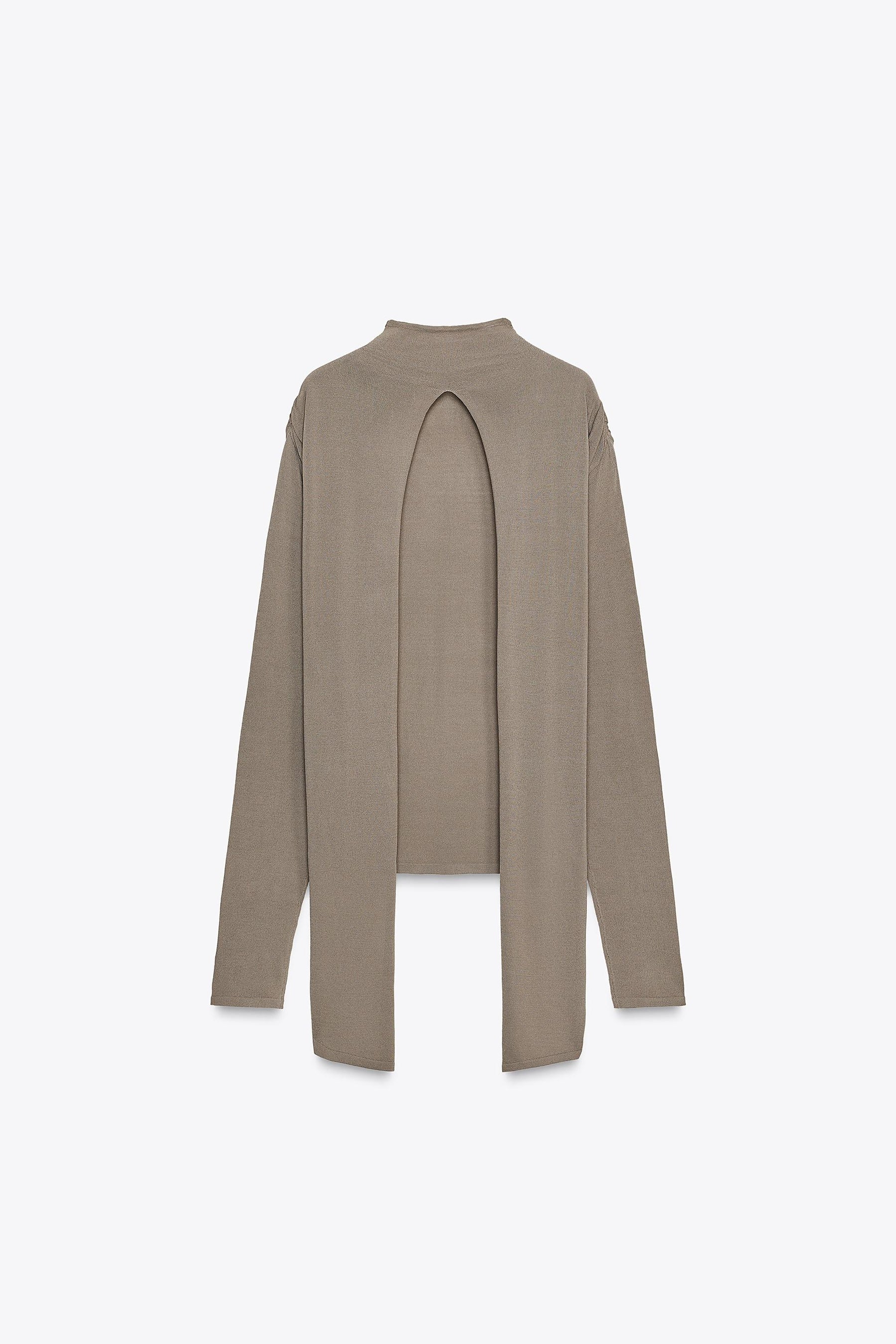 KNIT TOP WITH TIE BACK - Image 7