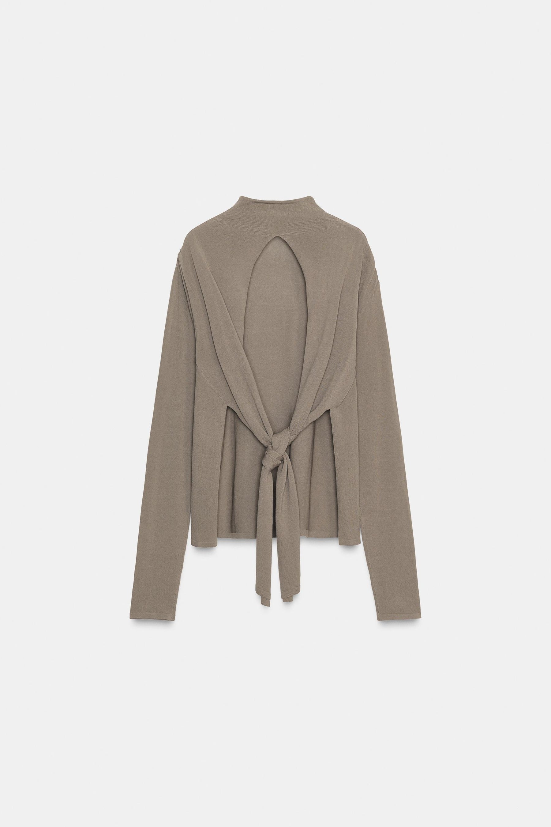 KNIT TOP WITH TIE BACK - Image 9