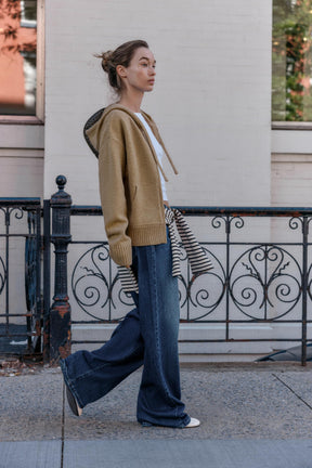 Strickpullover mit Kapuze