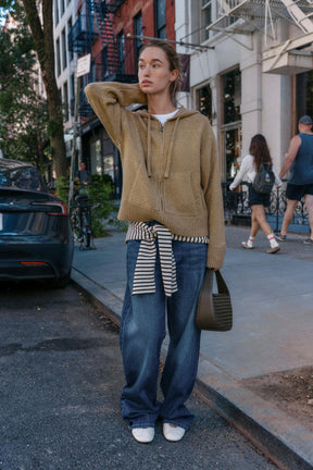 Strickpullover mit Kapuze