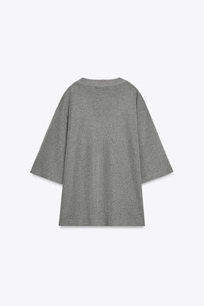 OVERSIZED KNIT SHORT SLEEVE JUMPER - Image 4