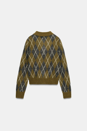 Diamantstrickpullover