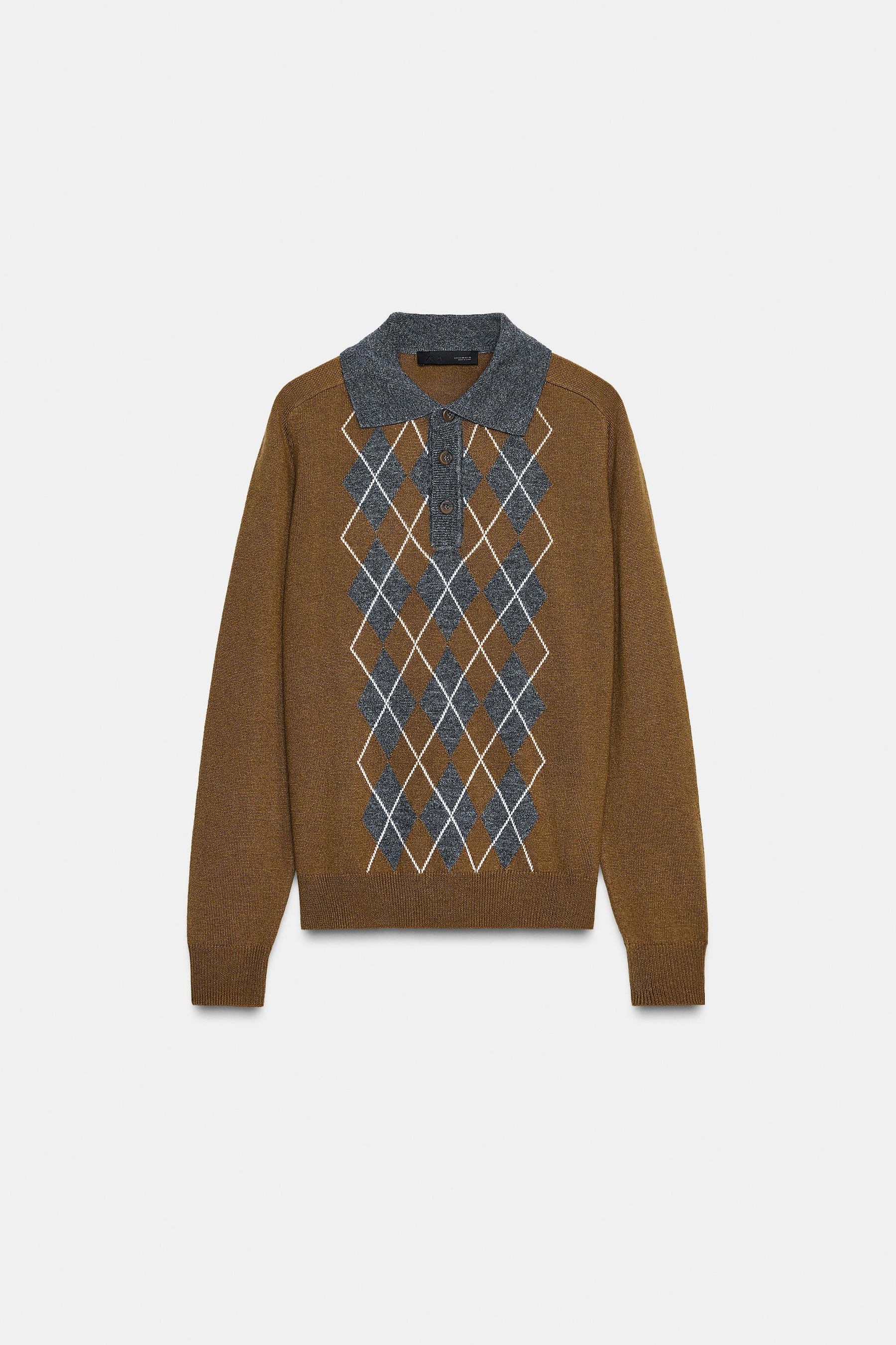 Argyle-Strick-Polohemd