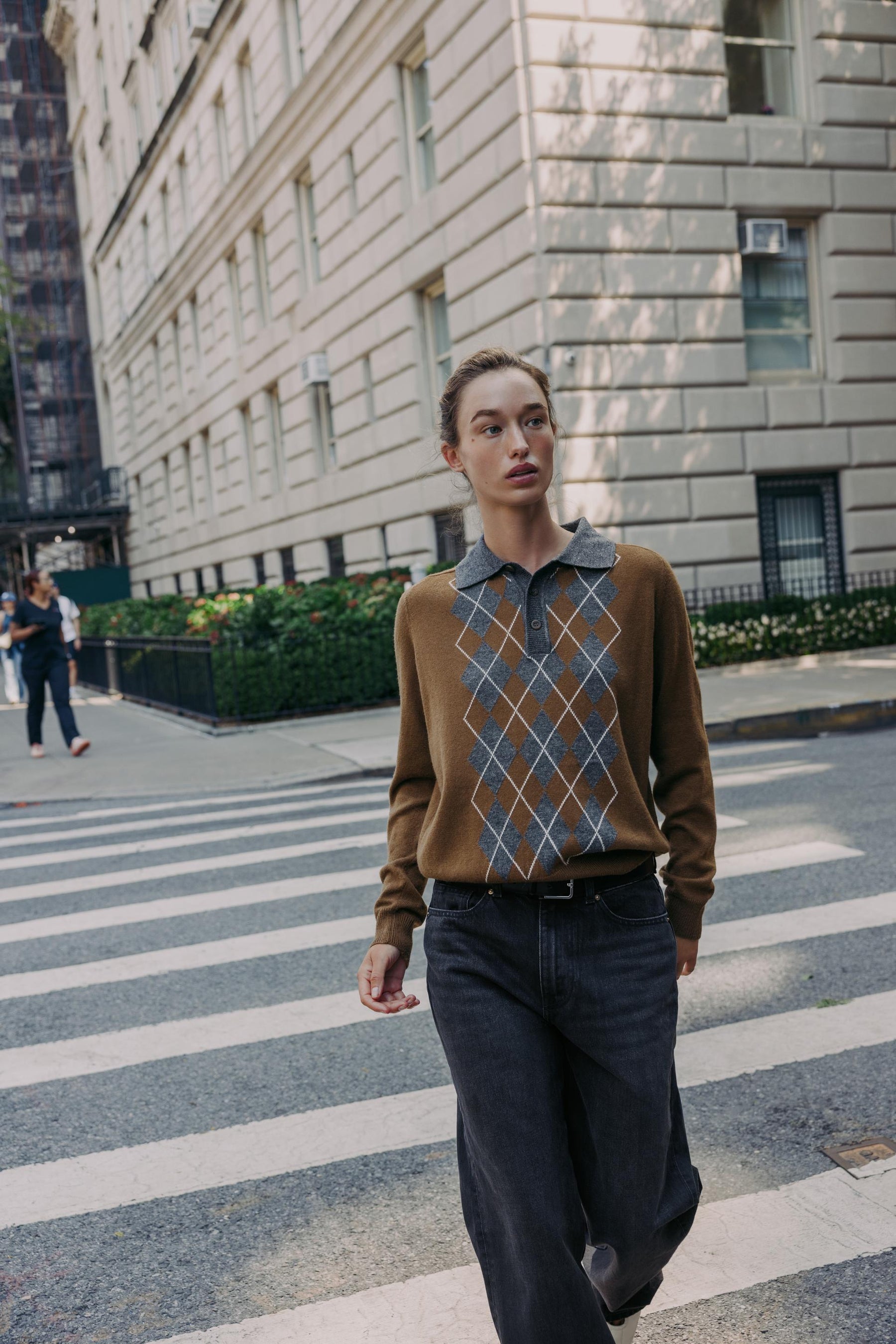 Argyle-Strick-Polohemd