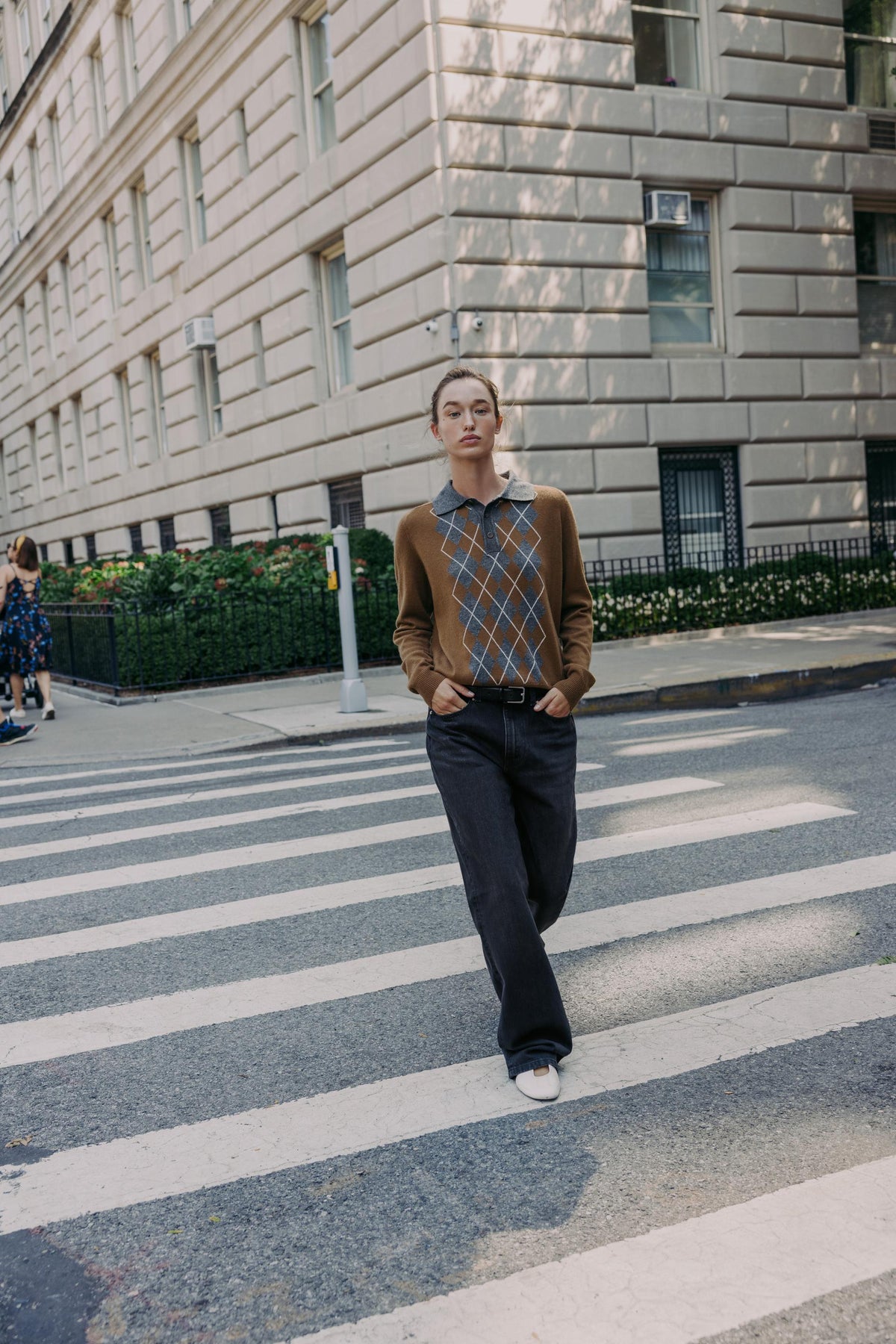 Argyle-Strick-Polohemd