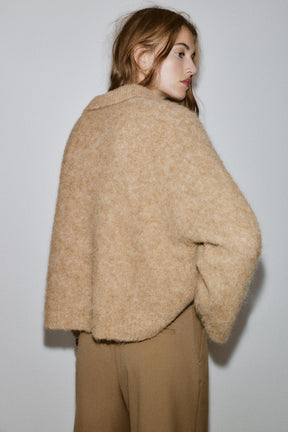 Strickpullover, gebürsteter Effekt