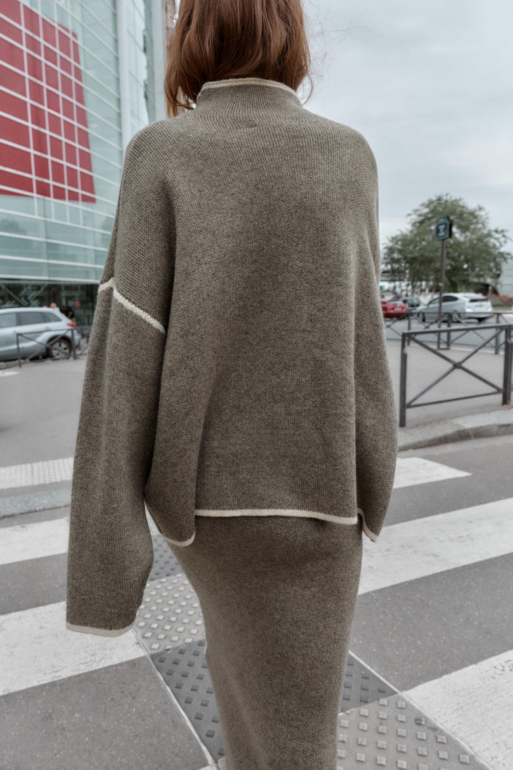 Strickpullover mit Borten