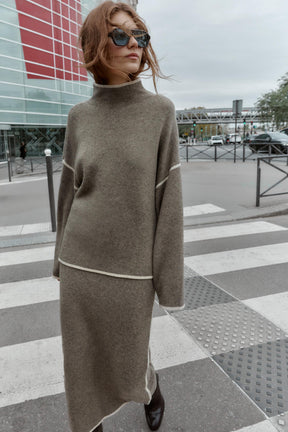 Strickpullover mit Borten