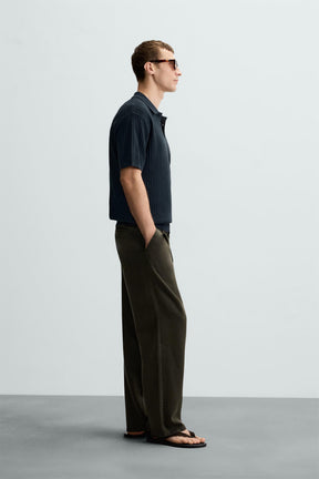 VERTICAL TEXTURED KNIT POLO SHIRT - Image 4