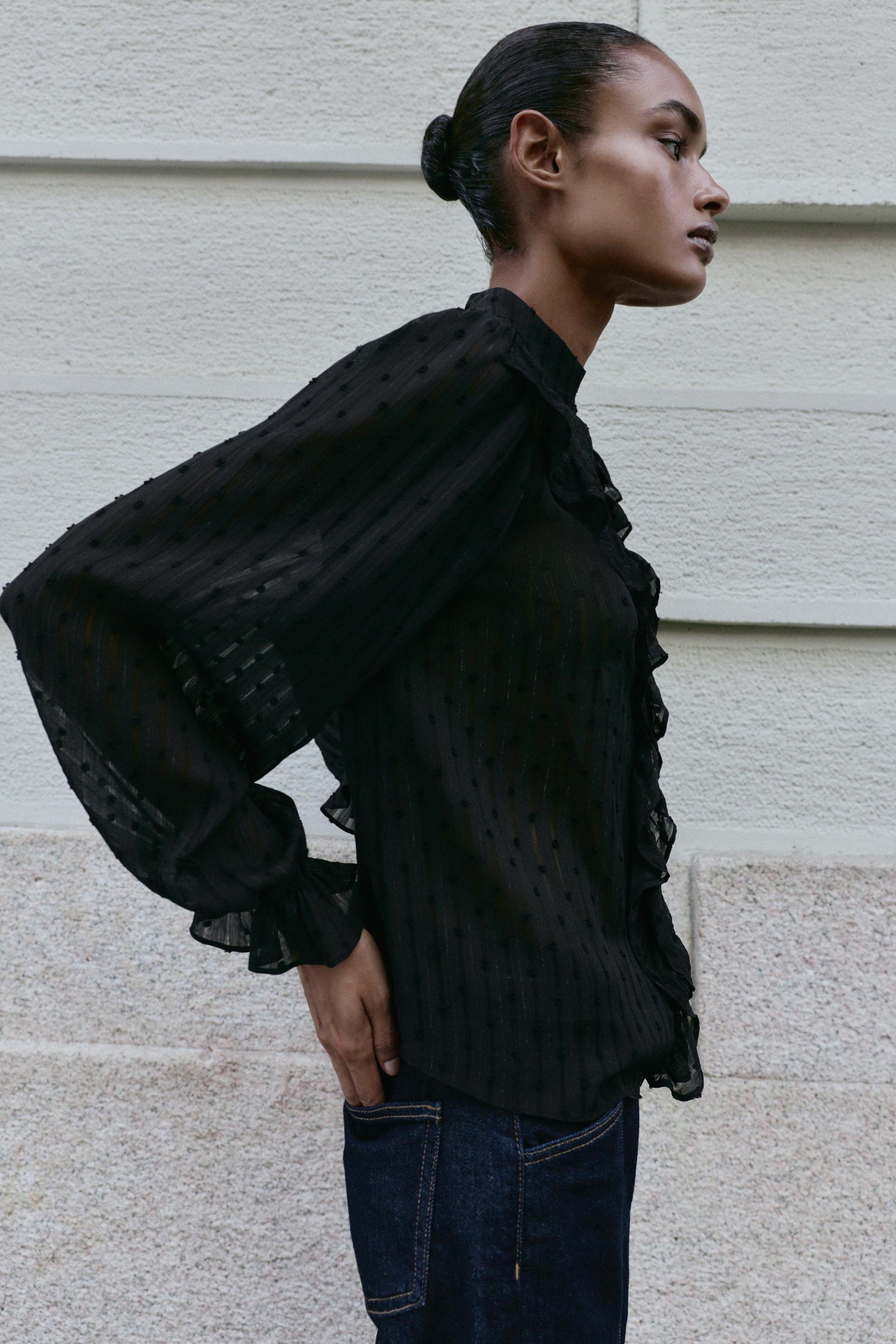 GEPUNKTETES MISCHSHIRT