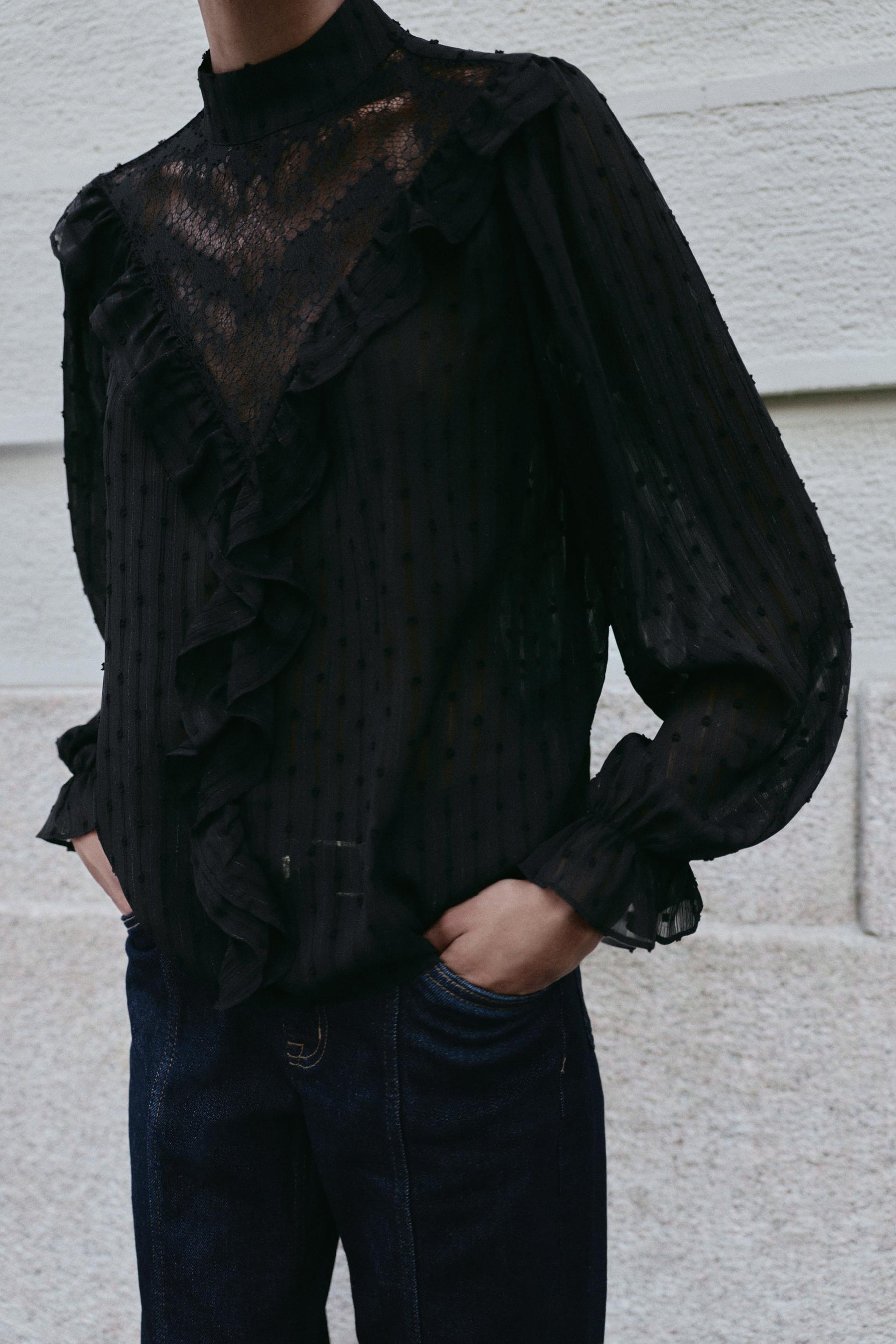 GEPUNKTETES MISCHSHIRT