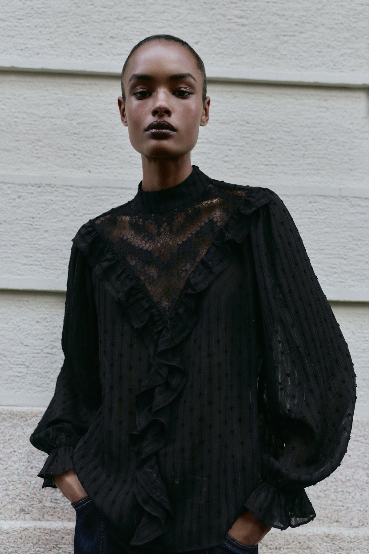 GEPUNKTETES MISCHSHIRT