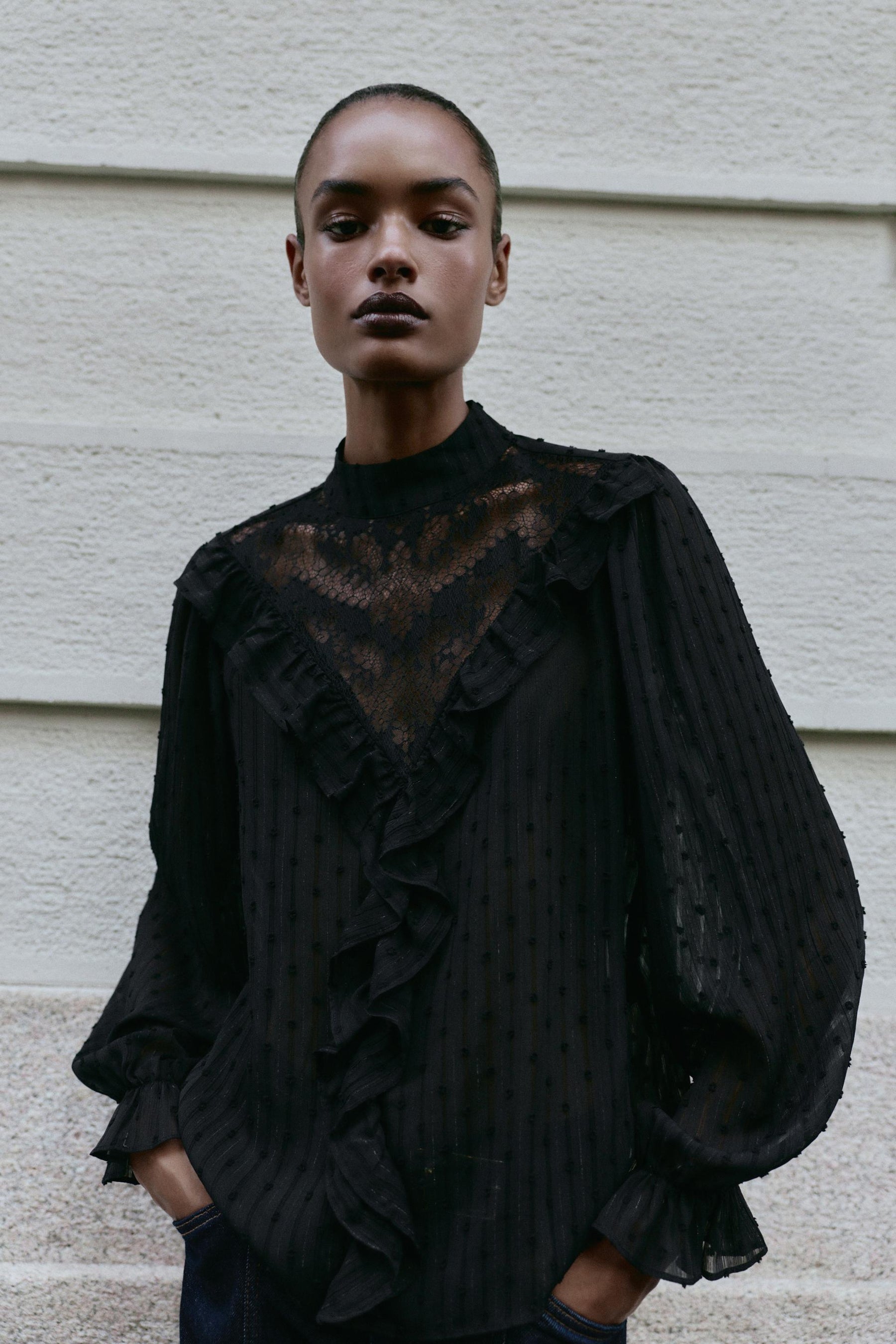 GEPUNKTETES MISCHSHIRT