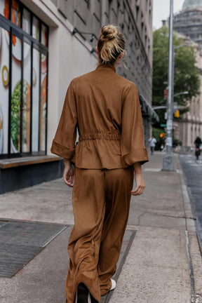 Safarihemd aus Wildlederimitat