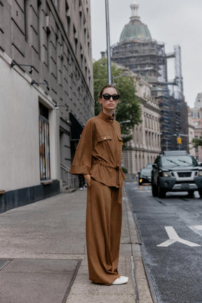 Safarihemd aus Wildlederimitat