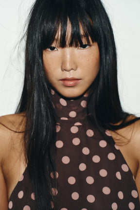 Neckholder-Top mit Bindebändern