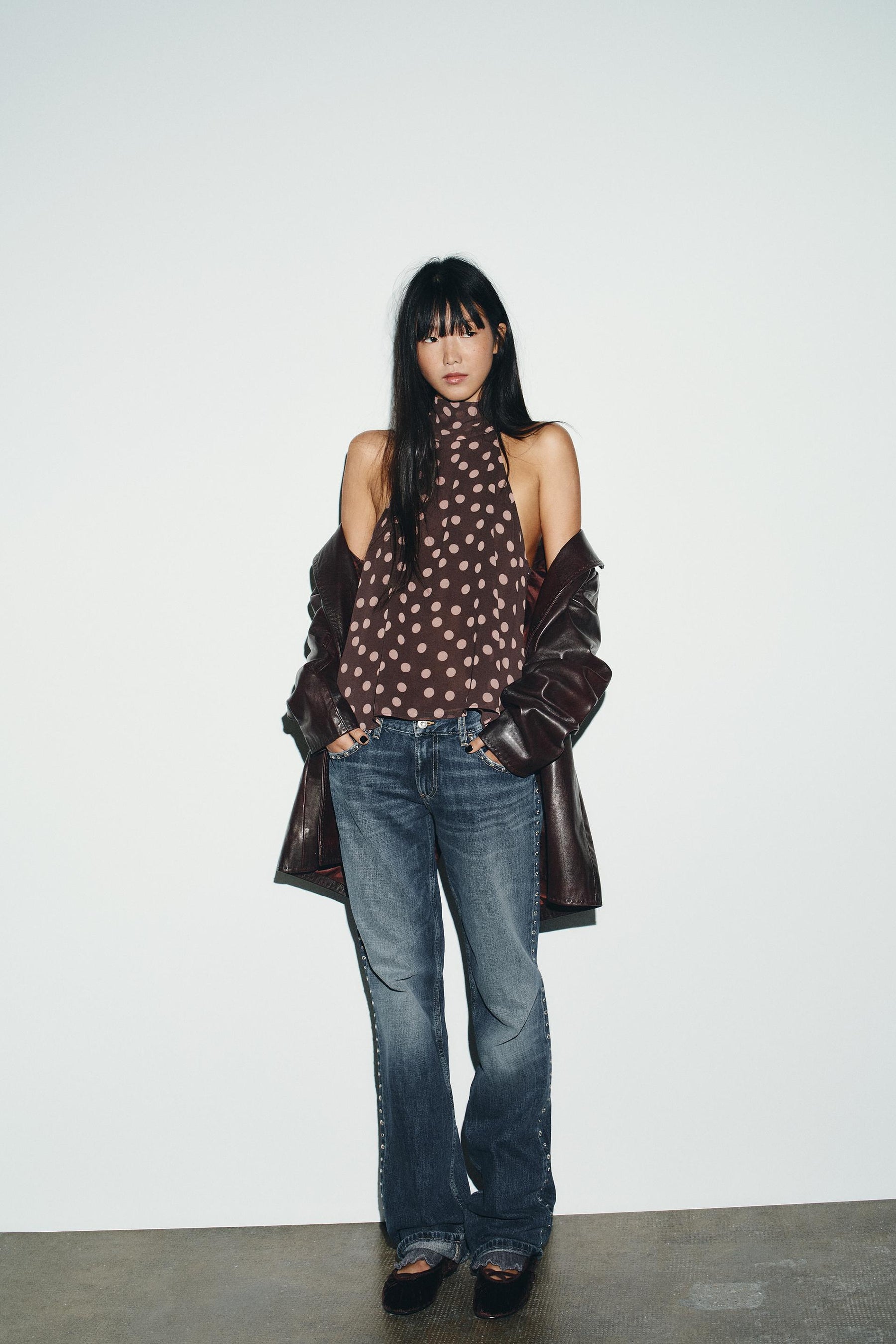 Neckholder-Top mit Bindebändern