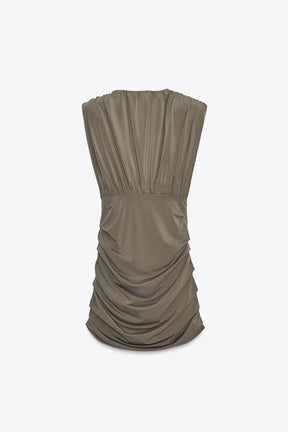 SHORT DRESS WITH SHOULDER PADS - Image 5