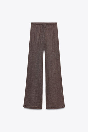 Palazzo-Hose mit Metallic-Faden