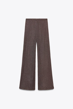 Palazzo-Hose mit Metallic-Faden