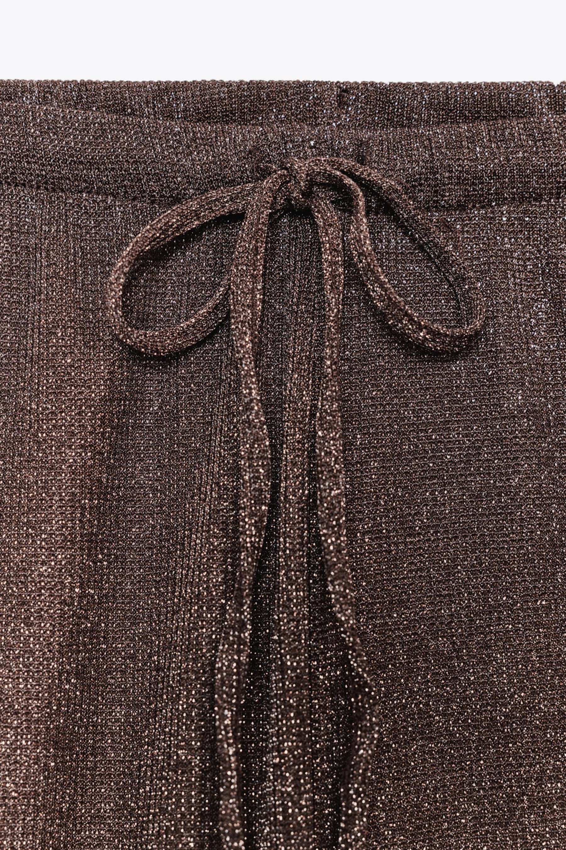 Palazzo-Hose mit Metallic-Faden