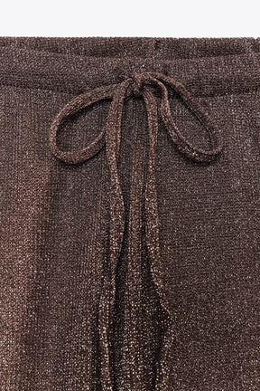 Palazzo-Hose mit Metallic-Faden