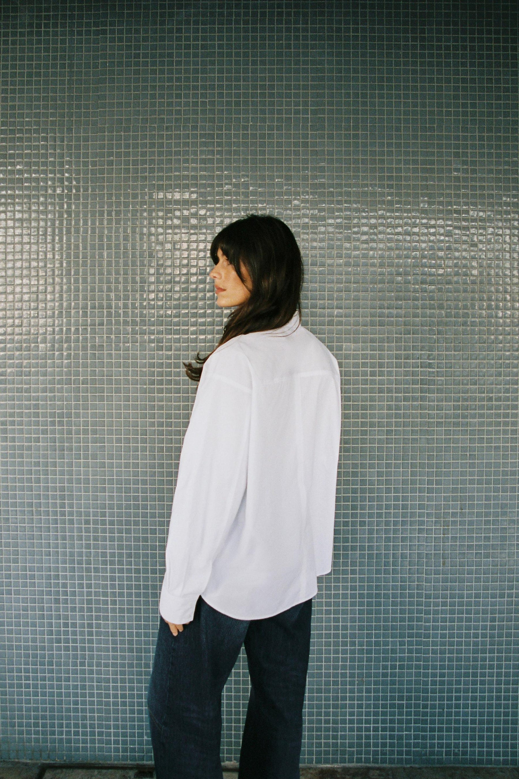 Popelinehemd mit Tasche