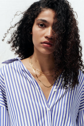 POPELINE-HEMD MIT WEITÄRMELN