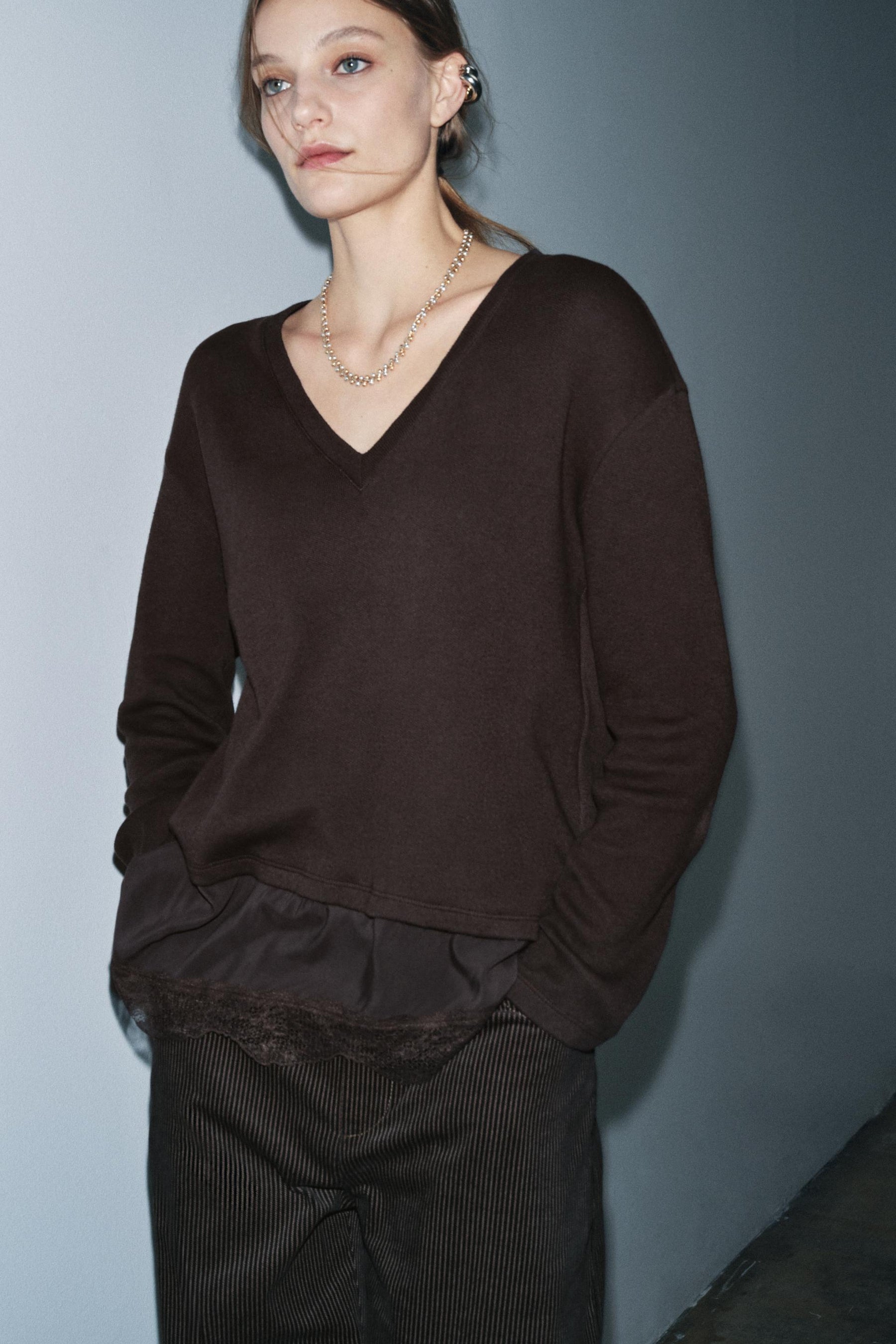 SPITZEN-KOMBINATIONSSHIRT