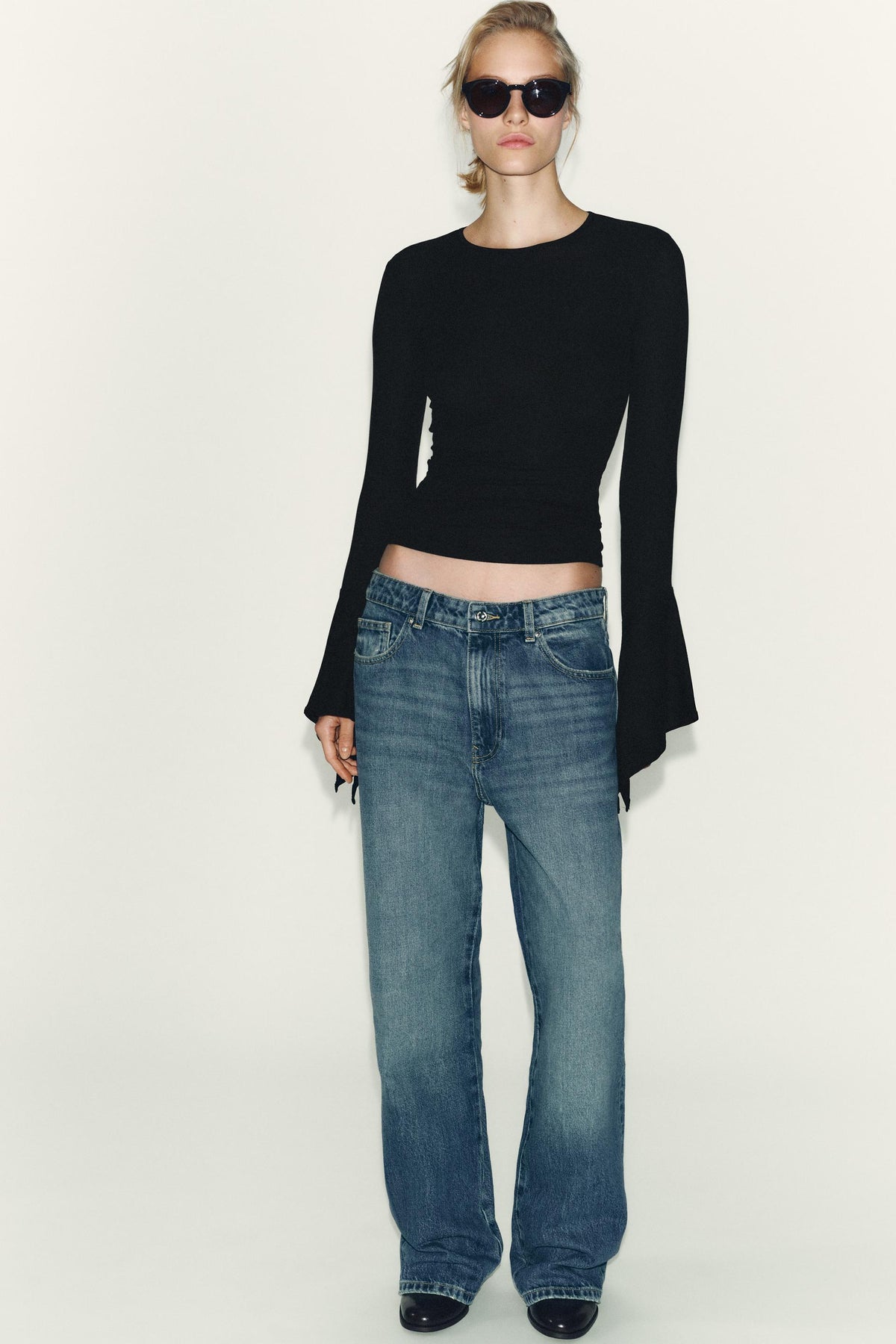 T-Shirt mit Rüschenärmeln