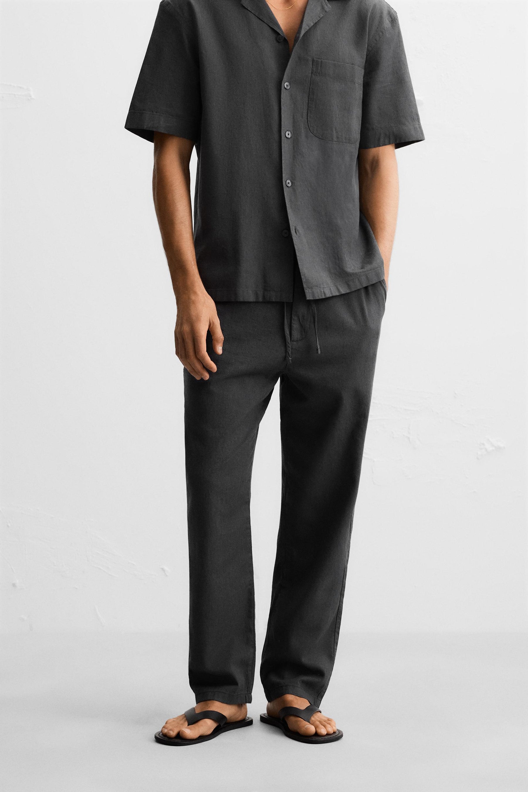 COTTON/LINEN TROUSERS - Image 2