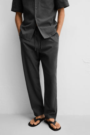 COTTON/LINEN TROUSERS - Image 6