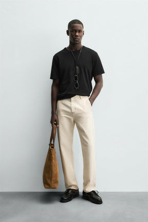 CONTRAST STITCHING TROUSERS - Image 1