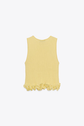 WAVY HEM KNIT TOP - Image 1