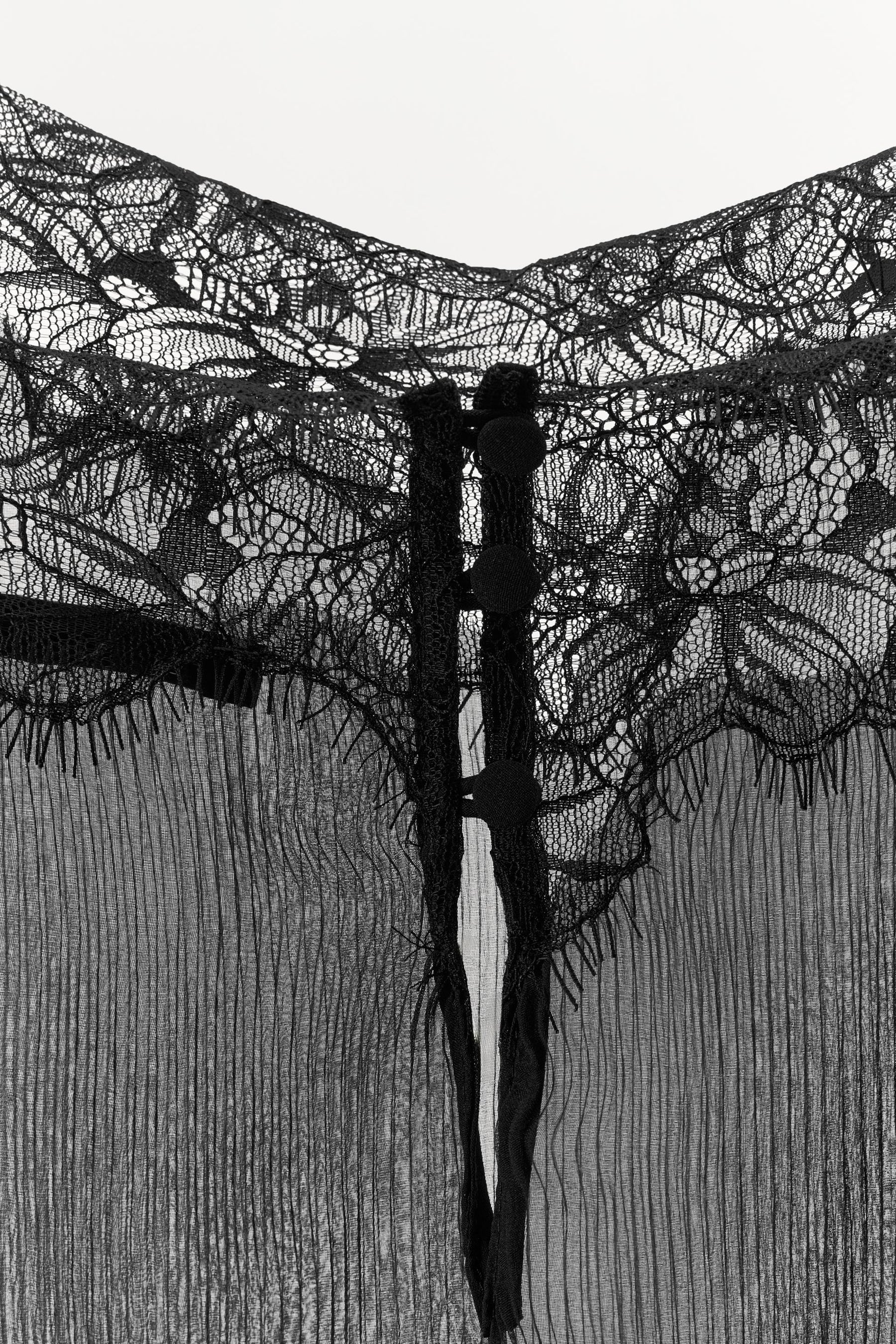 Plissierte Spitzenbluse