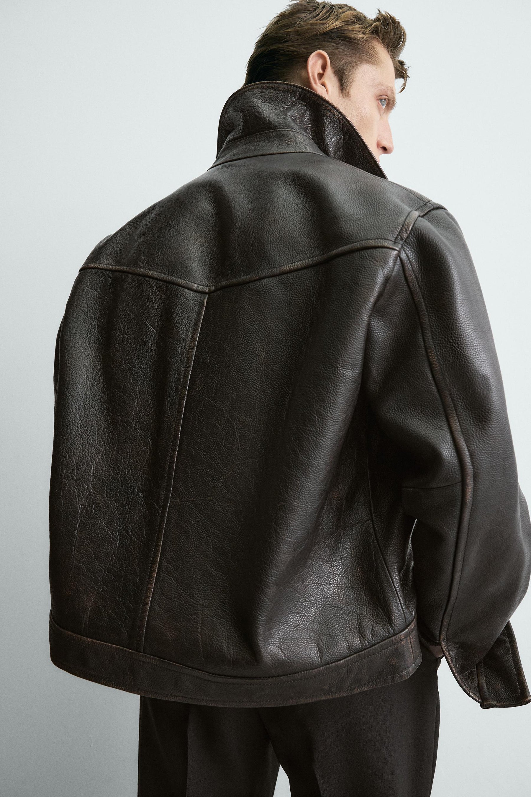 Vintage Wash Leather Jacket