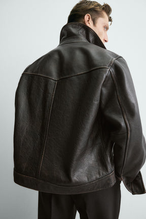 Vintage Wash Leather Jacket