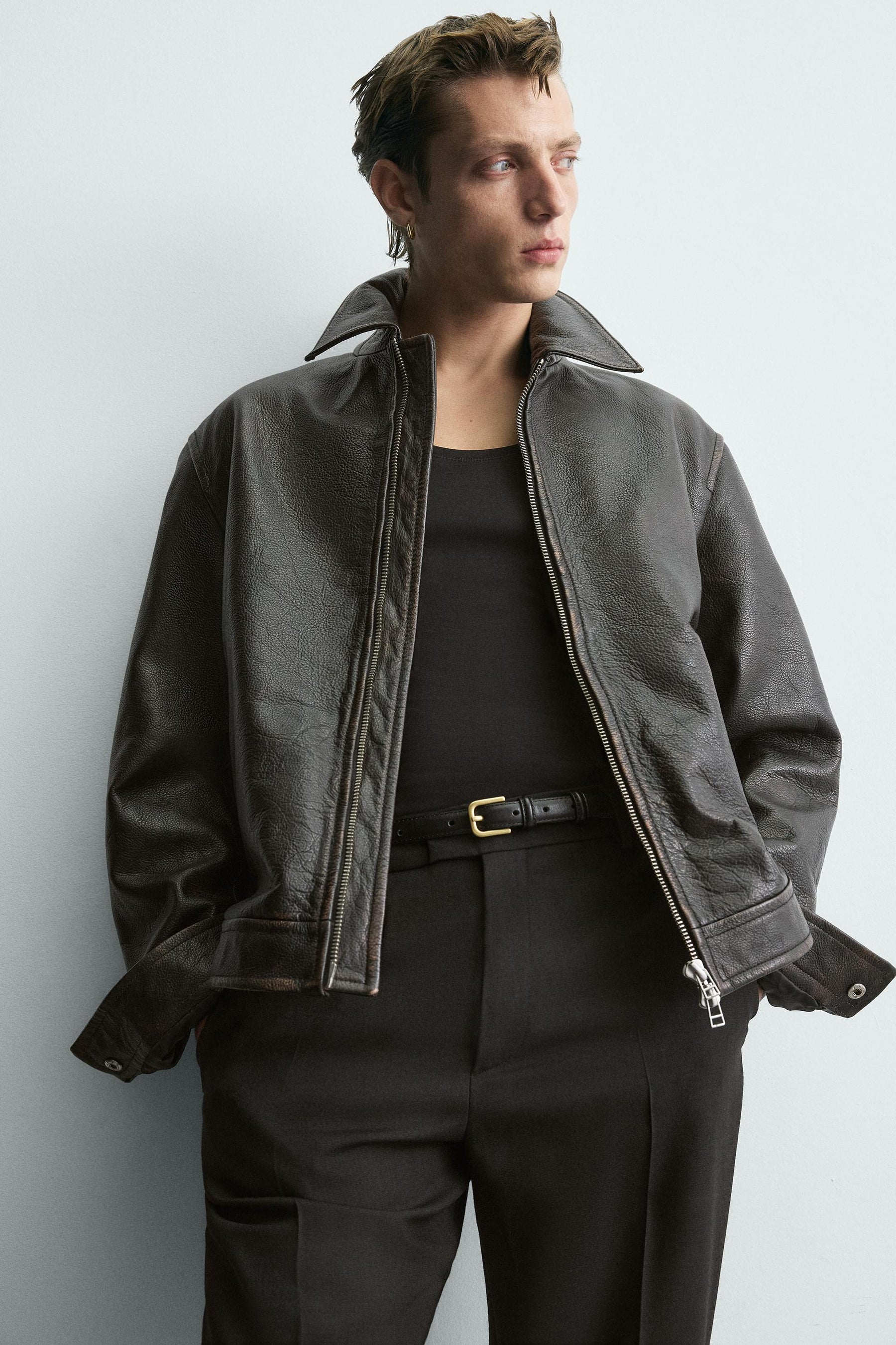 Vintage Wash Leather Jacket