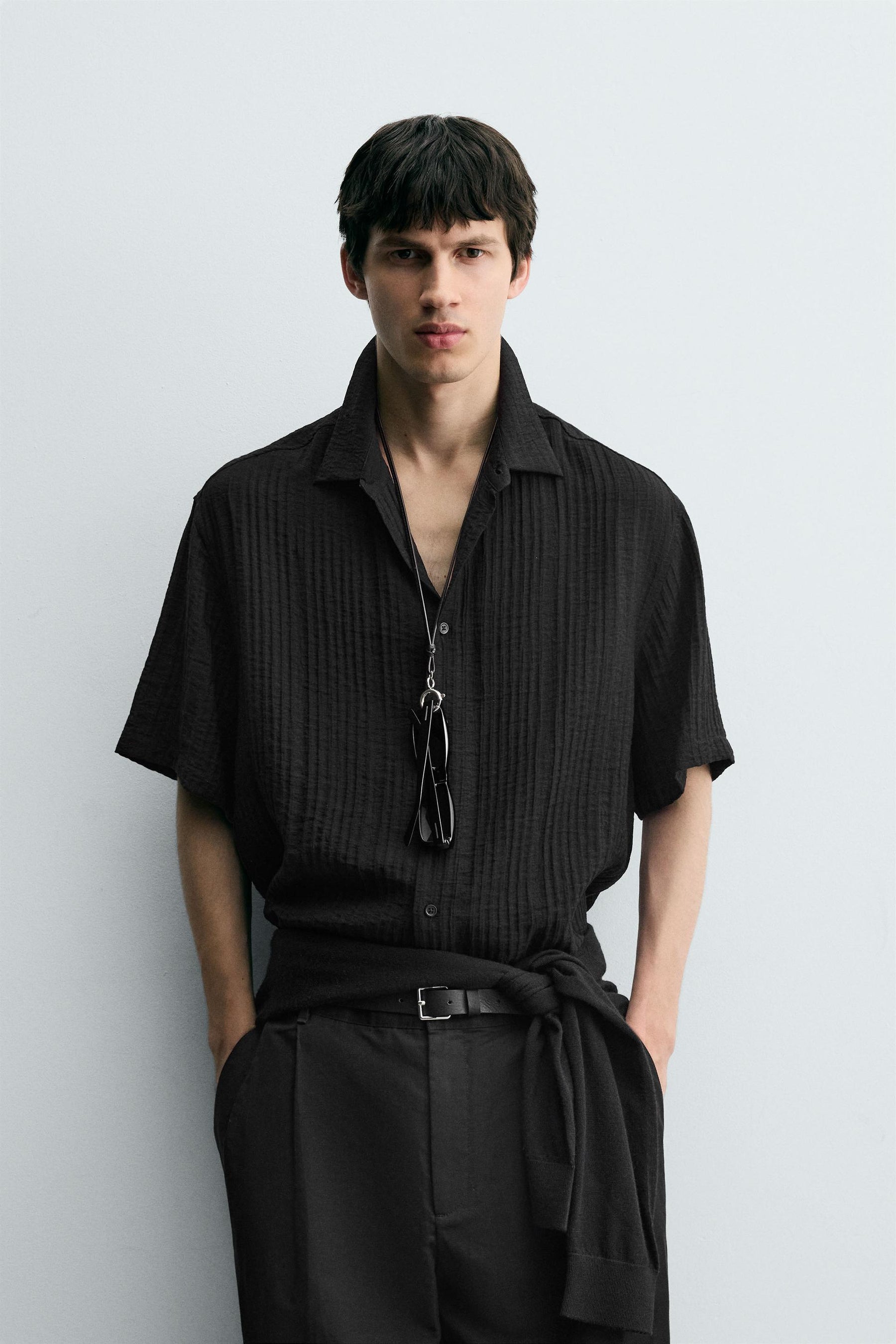 FLOWING TEXTURED SHIRT - Image 2