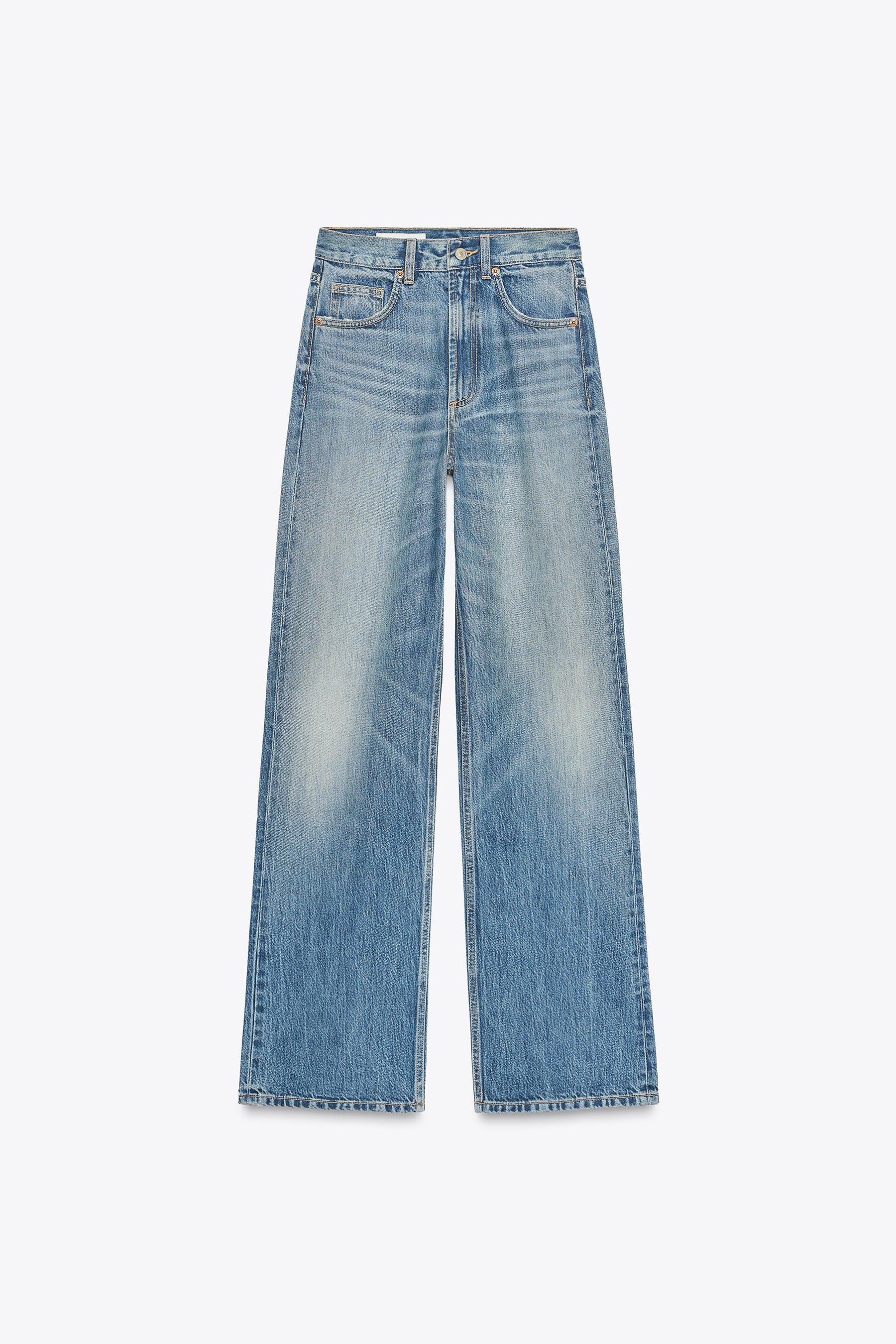 Weit geschnittene High-Waist-Jeans