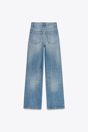 Weit geschnittene High-Waist-Jeans
