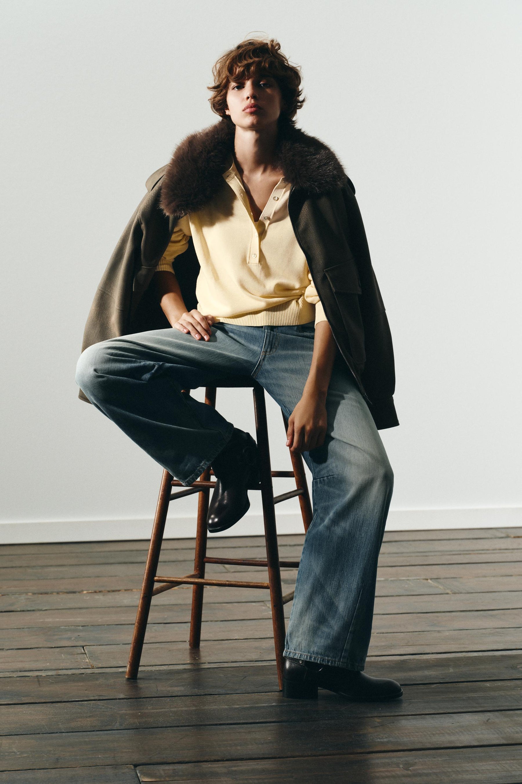 Baggy Jeans mit mittelhohem Bund