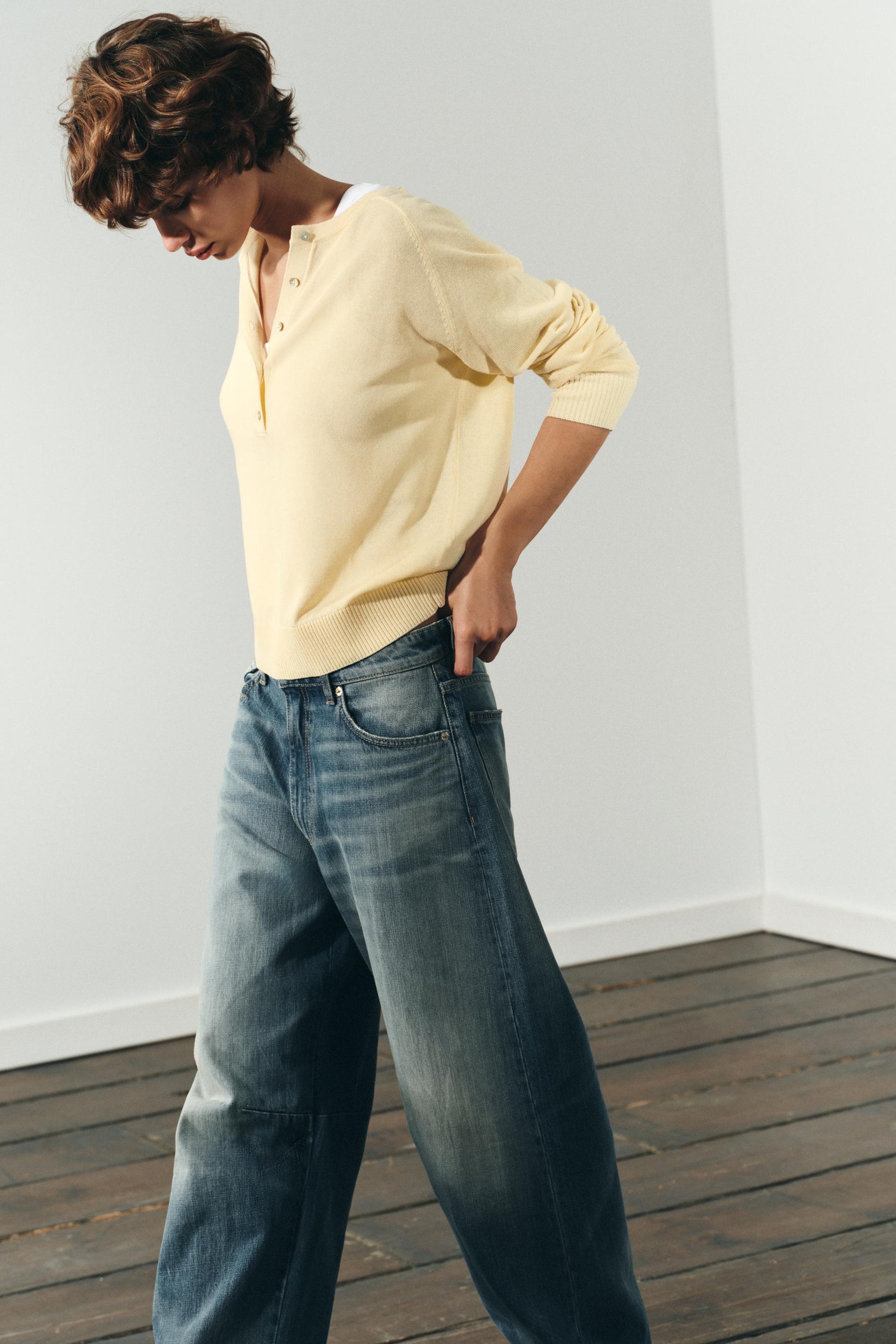 Baggy Jeans mit mittelhohem Bund