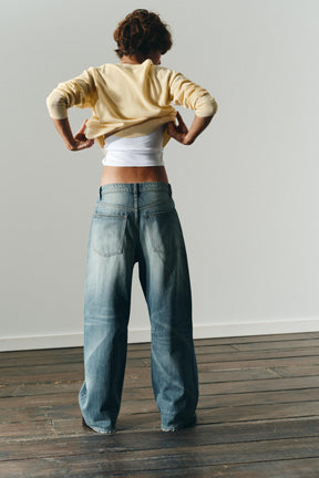 Baggy Jeans mit mittelhohem Bund