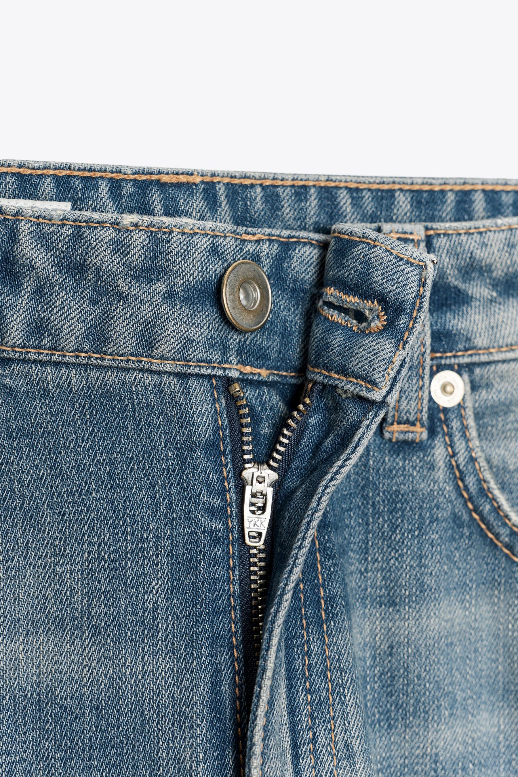 Baggy Jeans mit mittelhohem Bund